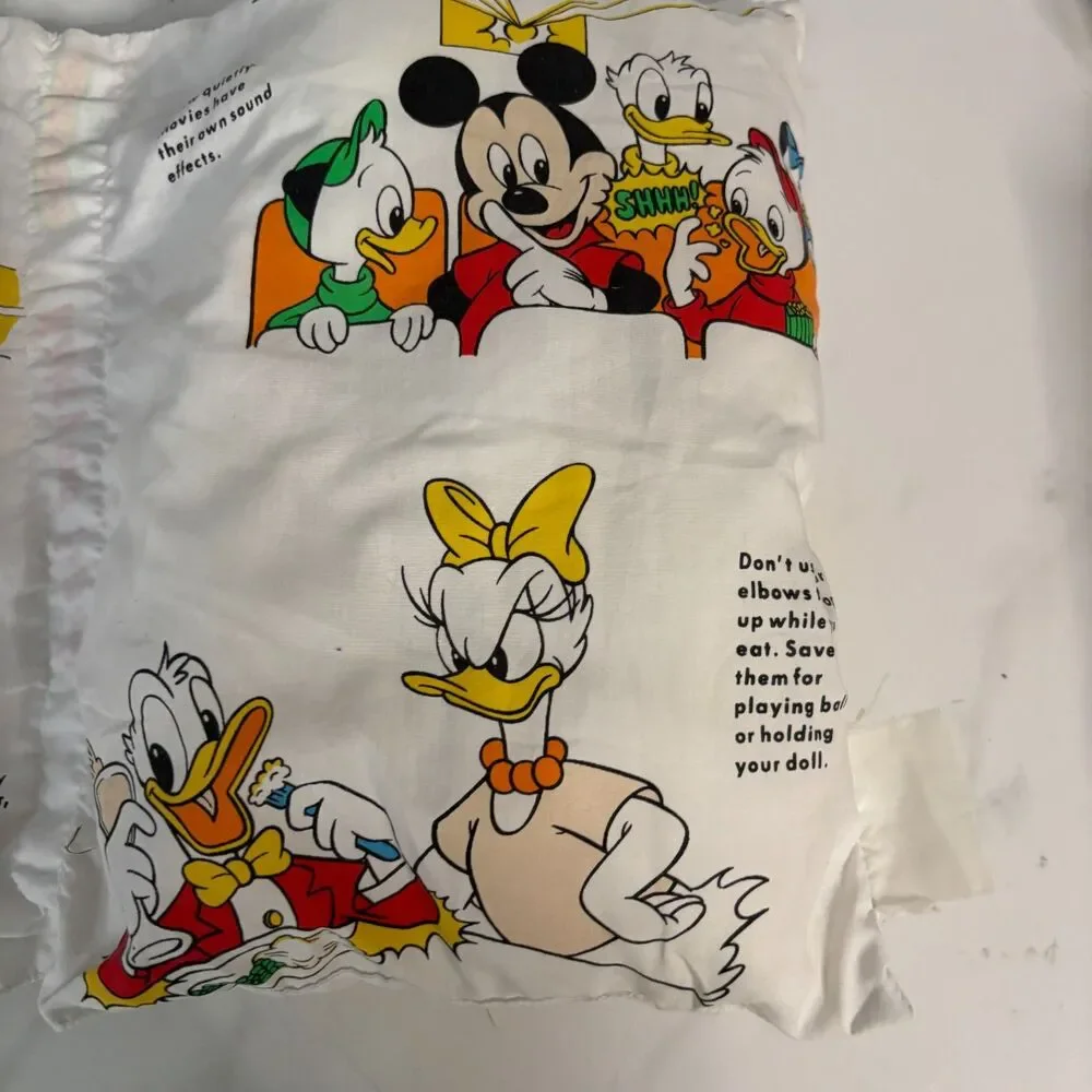 Disney Mickey & Friends Once Upon A Pillow Book Have Fun Good Manners Vintage